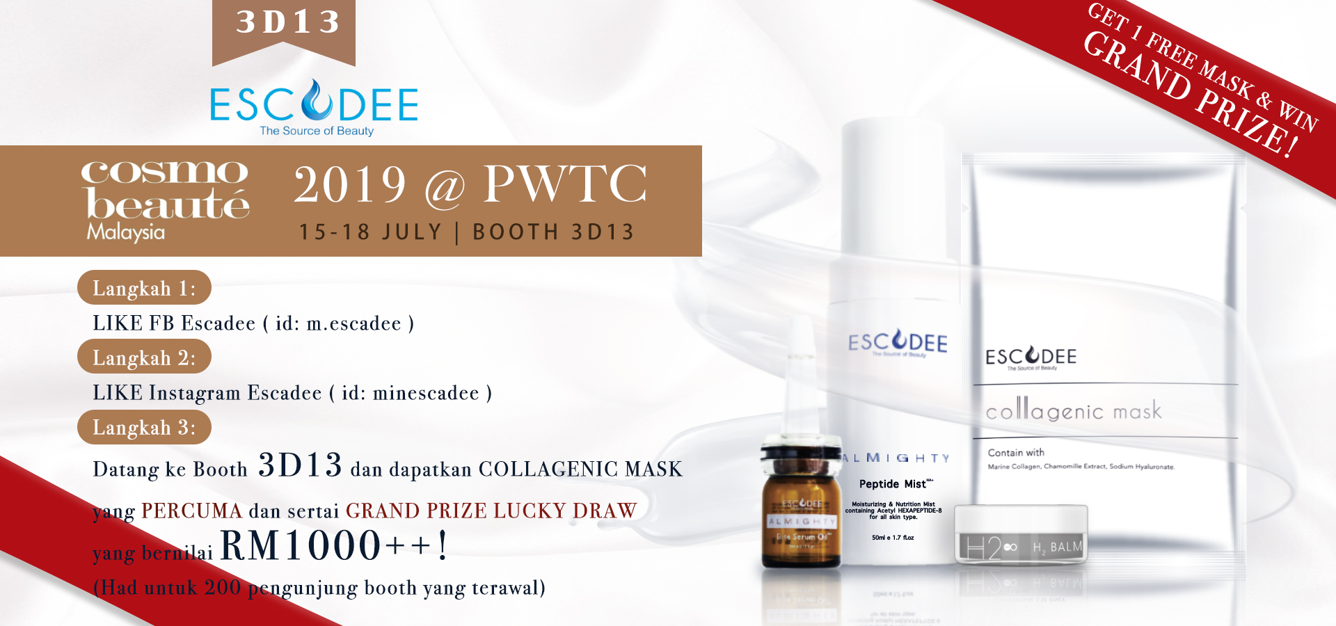 You are currently viewing Jom! Win our GRAND PRIZE now! | Cosmobeaute 2019 @ PWTC